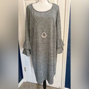 Tacera Charcoal Knit Dress